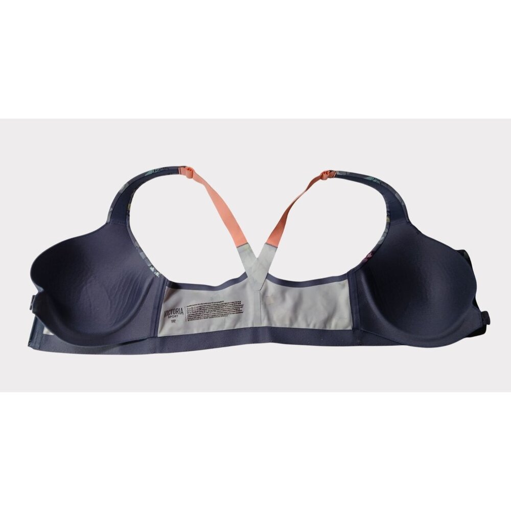 Victorias Secret Sport Floral Zip Sports Bra 32DDD Incredible Knockout Ultra Max - Picture 9 of 12